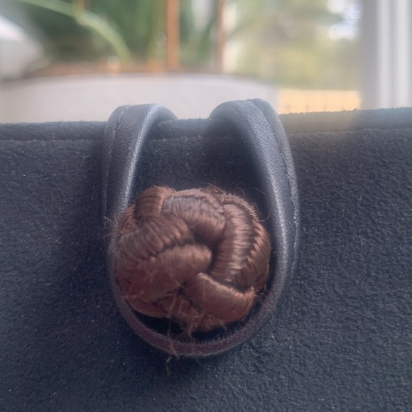 BURBERRY Nova Check True Vintage Handbag Top Handle Suede and Leather Small Mini - Picture 9 of 17